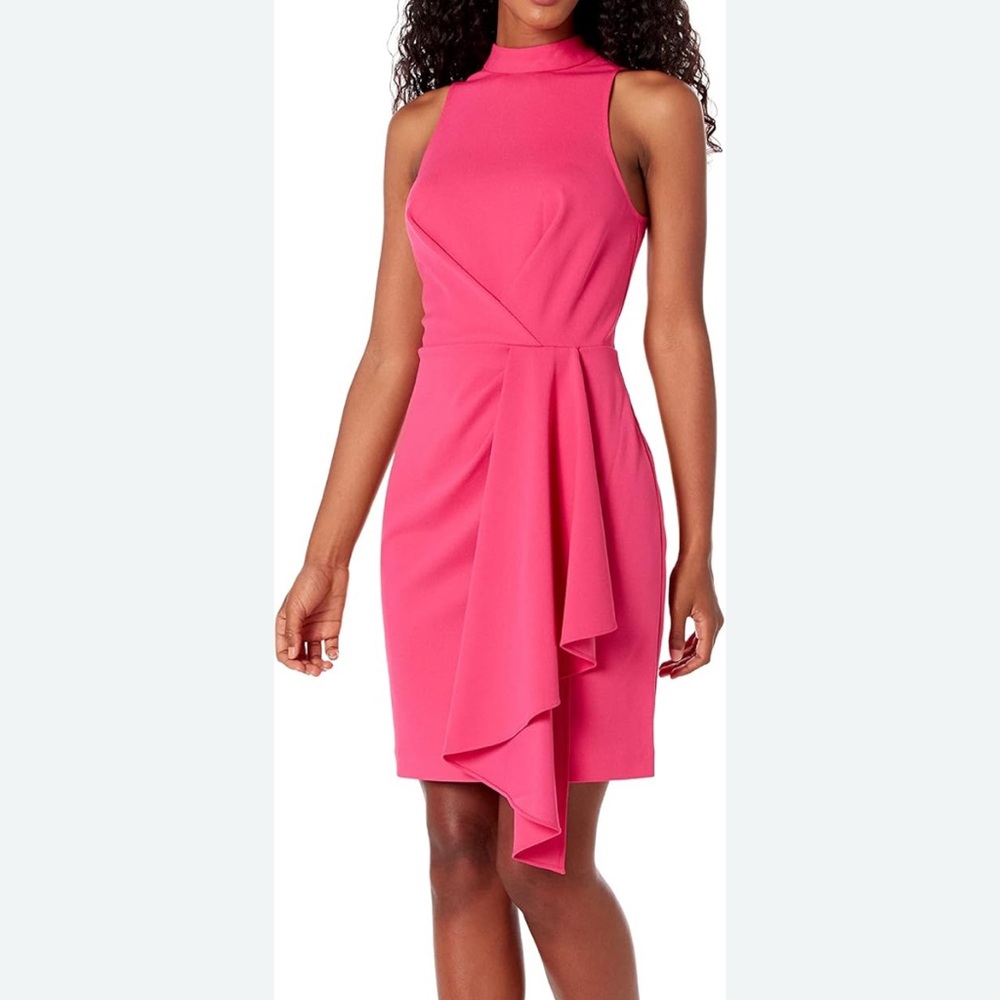 Trina Turk Pink mock pleat compelling Dress for Cocktail